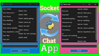 Real time Chatting app using socket with python tkinter. Tutorial Customtkinter.