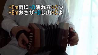 スナフキンのうた コンサーティーナ 歌詞・コード付 Snufkin's Song on concertina