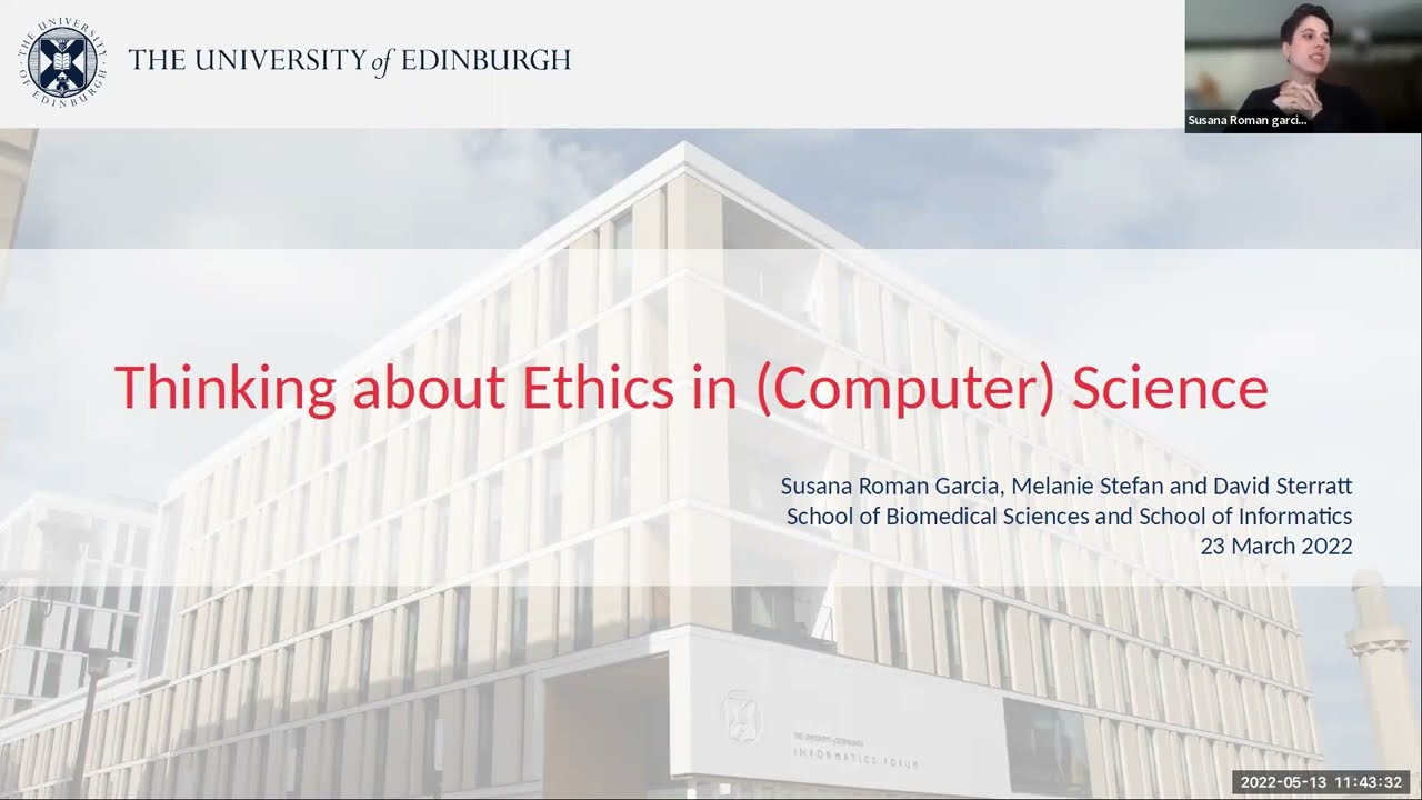 Thinking About Ethics In (Computer) Science - YouTube