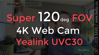 Super 120deg FOV 4K Webcam   Yealink UVC30