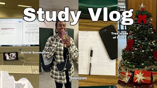 STUDY VLOG | Prepping for Final Exams + Productive College Week in My Life