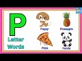 Kids Vocabulary | P Letter Words | Dhiksha Learning | Phonics | Educational Video | Preschooler