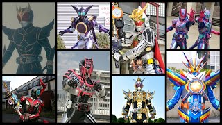 Primary Riders Final Forms Henshin and Finisher (Kuuga Ultimate - Rainbow Gotchard)