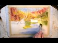 how to paint an autumn pond