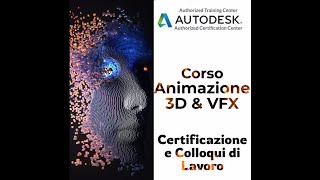 Certificati in Animazione 3D & VFX; Al termine Colloqui di Lavoro nel settore