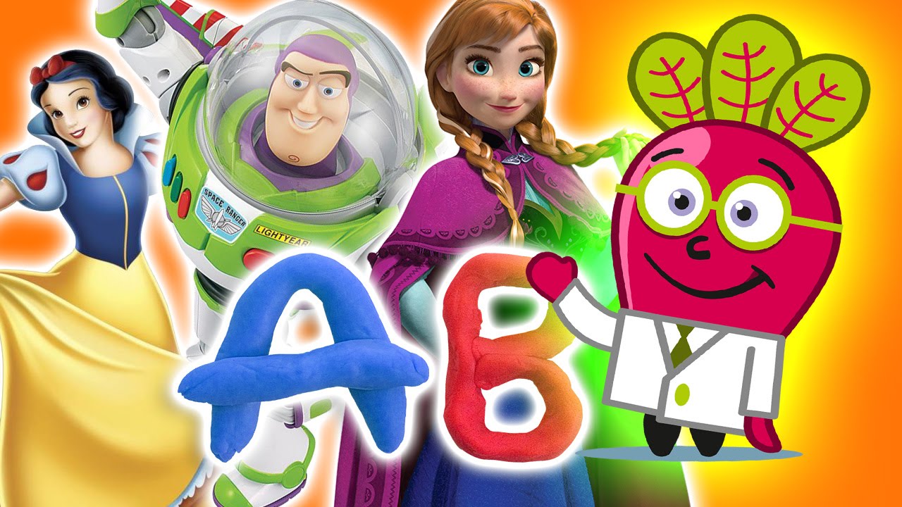 A B ABECEDARIO DISNEY DE PERSONAJES PARA NIÑOS Spanish ABC - YouTube