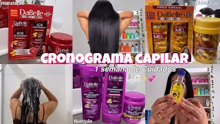 1 SEMANA DE CRONOGRAMA CAPILAR 💆🏻‍♀️🌷| Testando produtos DaBelle, cuidados com o meu cabelo