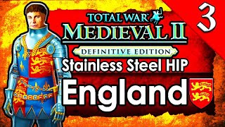 WAR WITH SCOTLAND! Medieval 2 Total War: Stainless Steel HIP: England Campaign Gameplay #3