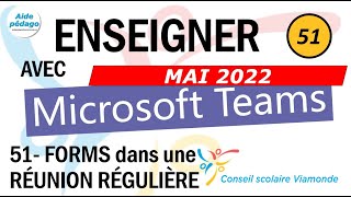 Teams51-Forms dans une réunion régulière