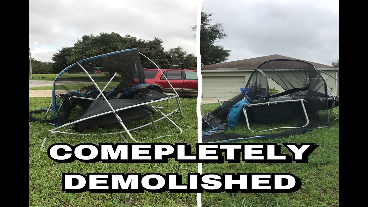 TORNADO BROKE MY TRAMPOLINE!! - YouTube