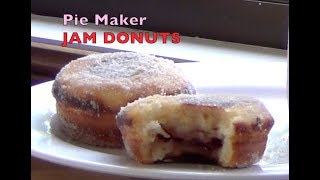 Jam Donuts made in the Pie Maker, cheekyricho cooking video recipe ep. 1,243