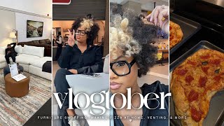 VLOGTOBER 25 🍁 : Being Real w/ Myself, Furniture Shopping, Homemade Pizza Date, etc| NaturallySunny