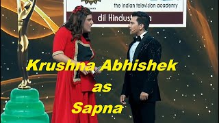 The Kapil Sharma Show Krushna Abhishek As Sapna Best Comedy In ita Award Show 2019 - 2020