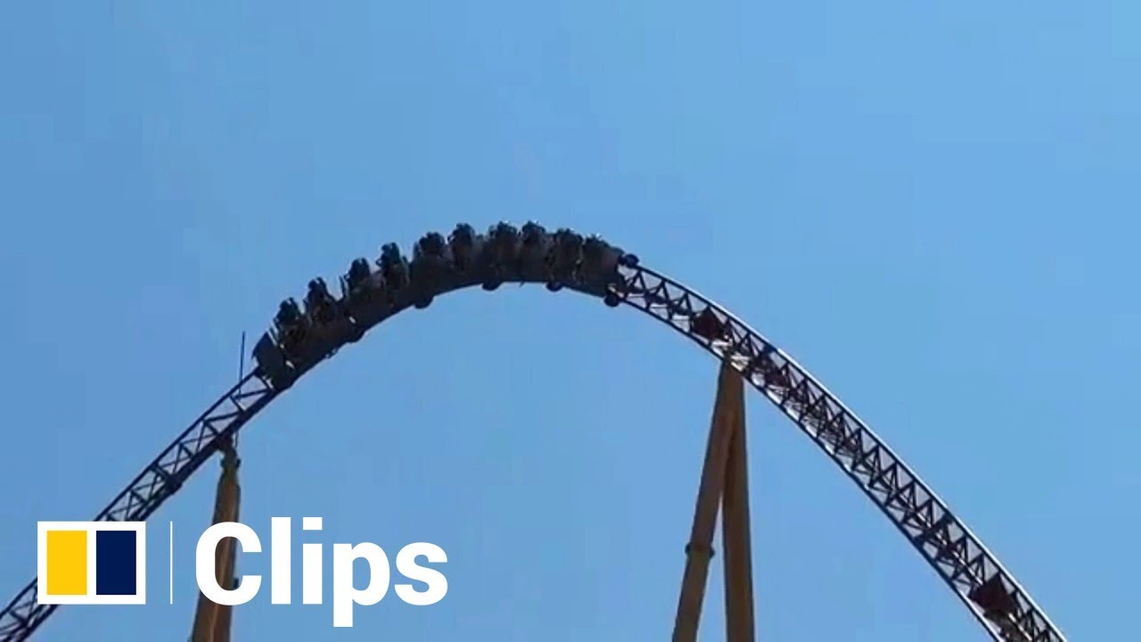 Roller-coaster Malfunction Left Riders Stuck In The Air In China - YouTube