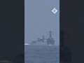 moment chinese warship nearly crashes into a usdestroyer in the taiwan straight