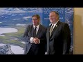 secretary pompeo greeted by finnish foreign minister timo soini