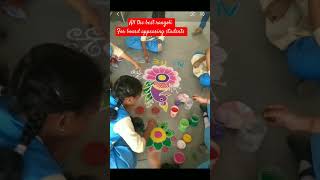 #rangoli decoration # by oav students #all the best #boad appearing students #viral #short video