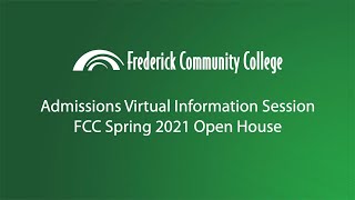 Admissions Virtual Information Session Spring 2021 Open House