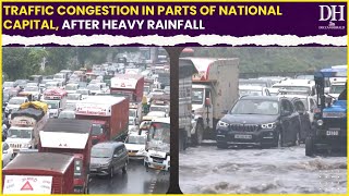 Delhi city news: Traffic congestion in parts of national capital after heavy rainfall | Delhi rains