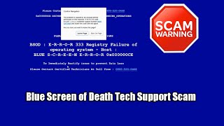 Blue Screen of Death Tech Support Scam