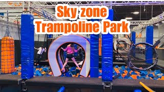 Sky zone trampoline park walk through | indoor playground in Chicago | sky zone fun place
