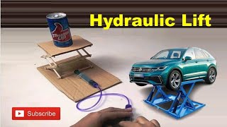 How to Make Hydraulic Powered Robotic Lift Crane From Cardboard | ow to make hydraulic lift