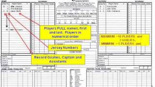 Minor Box Lacrosse Scoresheet How To Presentation Sept