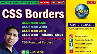 CSS Borders | Border Style | Border Width | Border Color | Rounded Borders