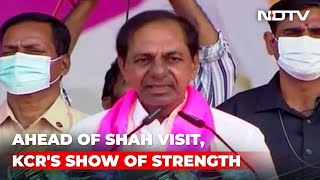 Day Before Amit Shah's Visit, KCR Leads Mega Rally In Show Of Strength