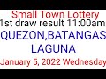 STL - QUEZON,BATANGAS,LAGUNA January 5, 2022 1ST DRAW RESULT