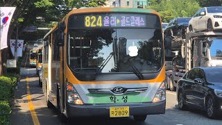 울산824번주행영상 (문수데시앙1.2단지~영해마을)구간