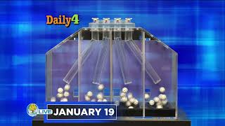 Midday Drawing for Monday January 19, 2026