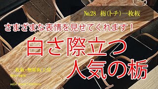 【完売御礼】一枚板のある暮らし【栃№28　栃（トチ）一枚板　】一枚板・無垢板工房　see-saw