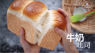 Milk-flavored Loaf of White Bread 【牛奶吐司白面包】超松软拉丝，几个小诀窍教您做出既拉丝，高度又刚刚好的面包