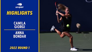 Camila Giorgi vs. Anna Bondar Highlights | 2022 US Open Round 1
