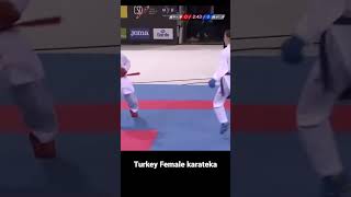 Amazing Female Fight karate combat #karate #karatedo #karatecombat #wkf #shorts #fight #female