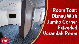 Disney Wish - Deluxe Oceanview Stateroom with Verandah Tour - Corner Aft Category 4E - Room 6696