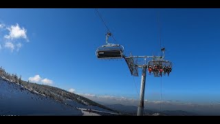 Skiing at Szczyrk, Poland 2020 February