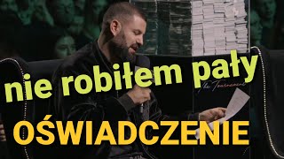 Wojtek GOLA OŚWIADCZENIE  FAME 20