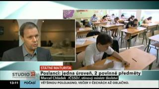 M.Chládek: Jsem zastáncem víceúrovňové maturity - 26.9.2012