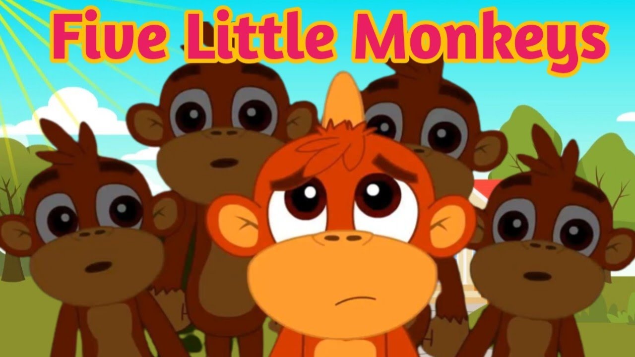 Five Little Monkeys | 5 Little Monkeys Jumping On The Bed | Children ...