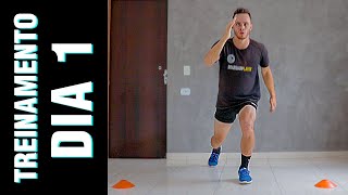 TREINO DE FUTEBOL EM CASA COM BOLA | Dia 1 Treino de perna e controle de bola.