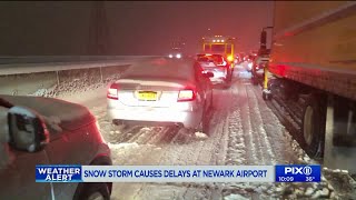 Storm causes massive delays at Newark Airport