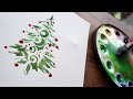 Easy, Fast & Creative Watercolor Christmas Tree Holiday Tutorial for beginners