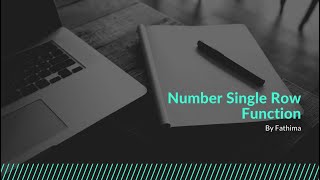 Number Single Row Function || SQL (16)