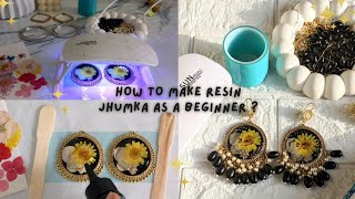 How to make Resin jhumkas as a beginner? |Step By step | Resin art tutorial for beginners|DIY |craft