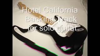 hotel California guitar solo backing track