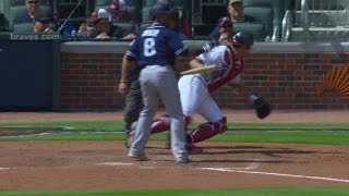 SD@ATL: Schimpf sprints home on a passed ball