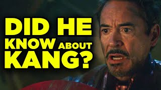 Avengers Endgame New Clue! Did Iron Man Know About Kang?