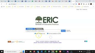 ERIC (Education Database) Advanced Searching